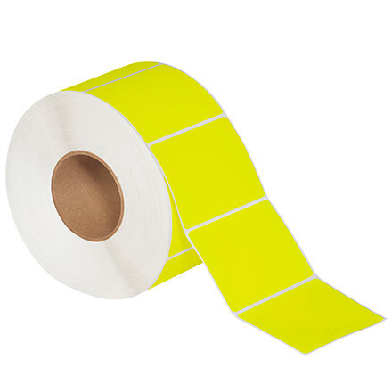 4 x 3" Fluorescent Yellow Thermal Transfer Labels